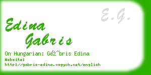 edina gabris business card